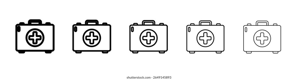 ícone do kit de primeiros socorros simples vetor esboço logotipo
