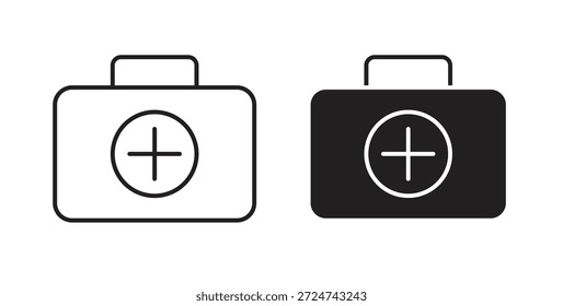 First aid kit icon simple vectors in black, suitable for projects