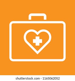 First aid kit icon, stock vector illustration, EPS10. 