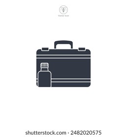 Kit de primeros auxilios Icono Ilustración vectorial aislada sobre fondo blanco