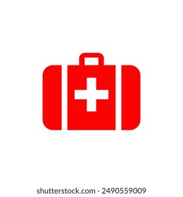 First aid kit icon, symbol, and vector, Can be used for web, print, and mobile