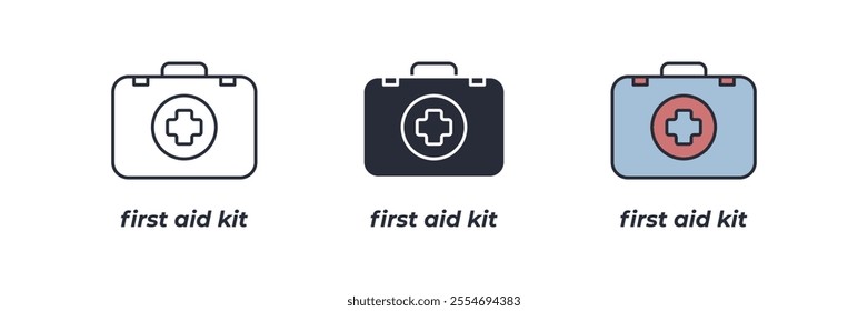 first aid kit icon. first aid kit Symbol sign for mobile concept and web design. Vector icon, Logo illustration, Vector graphics