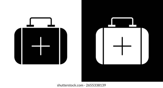 Colección del símbolo del kit de primeros auxilios. Vector plano ilustración de stock.
