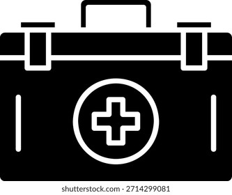 Símbolo del icono del kit de primeros auxilios para emergencia médica