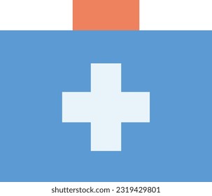 The first aid kit icon, symbolizing medical supplies for basic emergency care. The icon is commonly used to indicate the location of first aid supplies in homes, workplaces, and public spaces