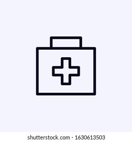 First aid kit icon thin