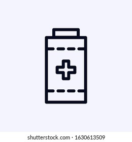First aid kit icon thin