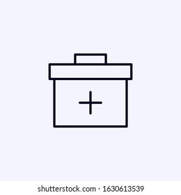 First aid kit icon thin