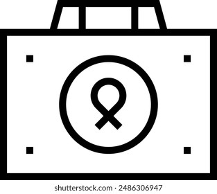 first aid kit icon. Thin linear style design isolated on white background