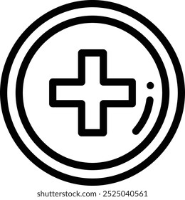 first aid kit icon. Thin Linear Style Design Isolated On White Background