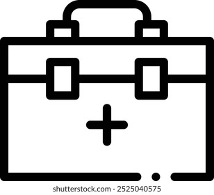 first aid kit icon. Thin Linear Style Design Isolated On White Background