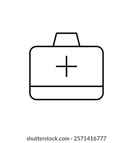 First aid kit icon Thin line vector