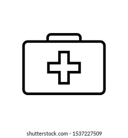First aid kit icon in trendy flat style isolated on white background