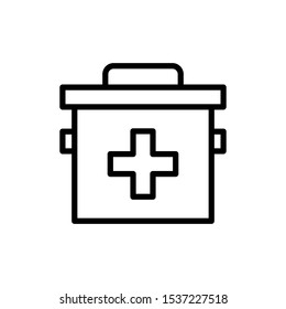 First aid kit icon in trendy flat style isolated on white background