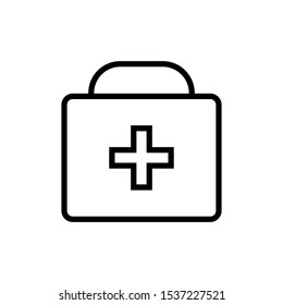 First aid kit icon in trendy flat style isolated on white background