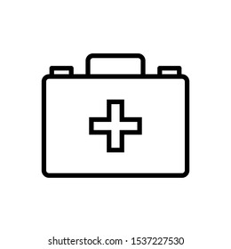 First aid kit icon in trendy flat style isolated on white background