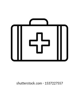 First aid kit icon in trendy flat style isolated on white background