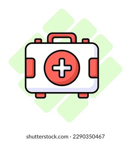 The first aid kit icon typically represents a collection of supplies and equipment used to provide medical assistance in emergency situations