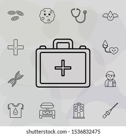 First aid kit icon. Universal set of Blood donation for website design and development, app development