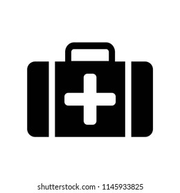 First aid kit icon vector icon. Simple element illustration. First aid kit symbol design. Can be used for web and mobile.