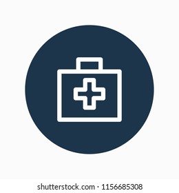 first aid kit icon vector