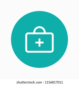 first aid kit icon vector