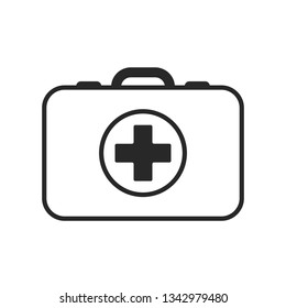 First aid kit icon, vector flat icon