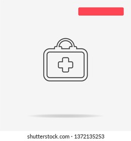 First aid kit icon. Vector concept illustration for design.