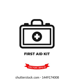 first aid kit icon vector logo template 