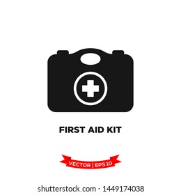 first aid kit icon vector logo template 