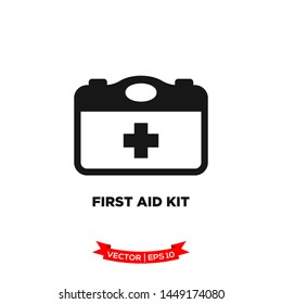 first aid kit icon vector logo template 