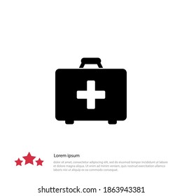 first aid kit icon. Vector illustration EPS 10.