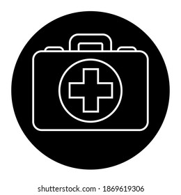 First aid kit icon vector set. Ambulance illustration sign collection. first aid post symbol.