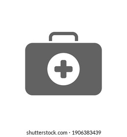 First Aid Kit Icon Vector Illustration. Emergency first aid icon. Medical Kit Icon. medical bag icon.