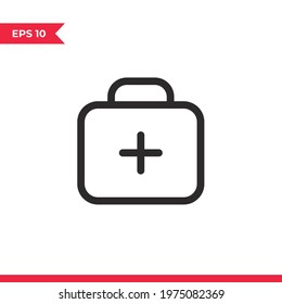 First aid kit icon vector. Medicine sign