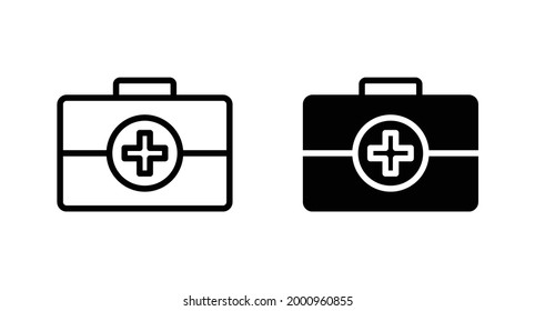 first aid kit icon vector vor web