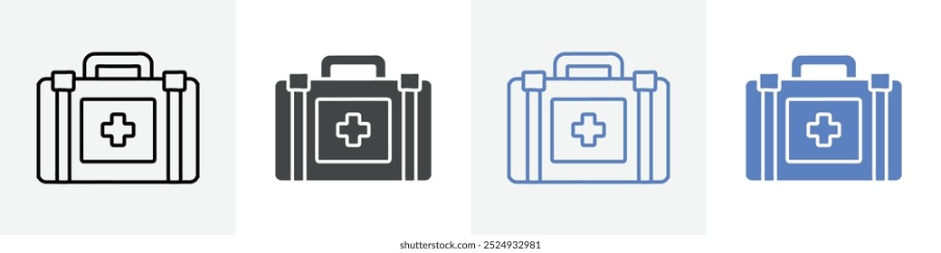 first aid kit icon vector set use for web