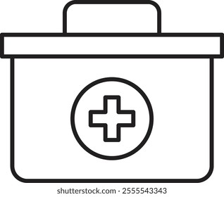 First aid kit icon vector isolated on white background.