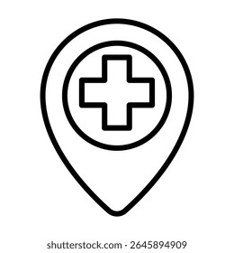 First aid kit icon vector. Ambulance illustration sign. first aid post symbol.