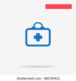 First aid kit icon. Vector concept illustration for design.