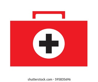 First aid kit icon vector isolated white background. Medical icons.
