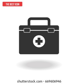 First aid kit icon, Vector illustration.