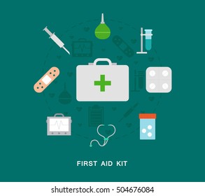 First aid kit icons