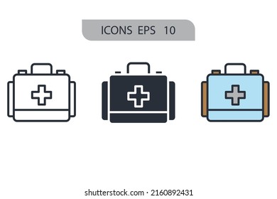 first aid kit icons  symbol vector elements for infographic web