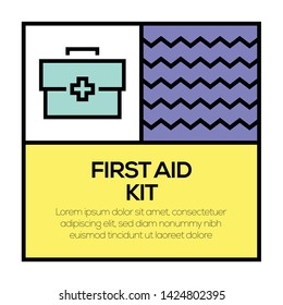 FIRST AID KIT AND ILLUSTRATION ICON CONCEPT 