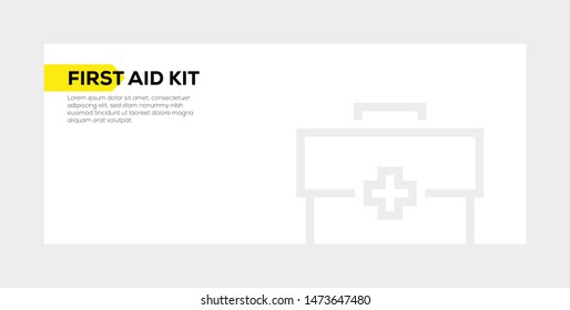 FIRST AID KIT. AND ILLUSTRATION ICON CONCEPT