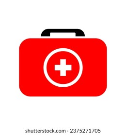 First aid kit illustration on isolated background.