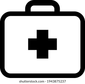 First aid kit, illustration, vector on a white background