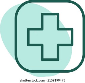 Kit de primeros auxilios, ilustración, vector sobre fondo blanco.