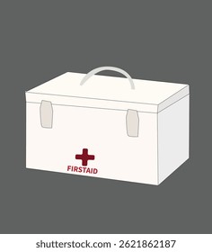 First aid kit. Illustration vector of first aid kit box. vektor